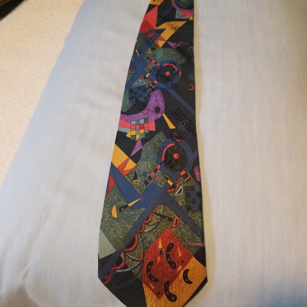 Vintage 1992 Michael Jordan silk tie Pre-Nike 1992 Bugatchi Uomo
